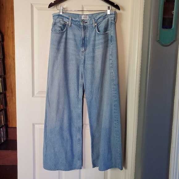 Citizens Of Humanity Paloma Wide-leg Denim Blue Jeans 28X28 High-rise Preppy Hip - Picture 3 of 14